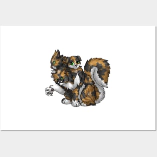 CerPURRus: Tortie-Tabby Posters and Art